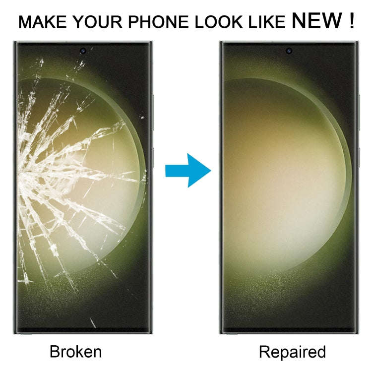 For Samsung Galaxy S23 Ultra SM-S918B Front Screen Outer Glass Lens with OCA Optically Clear Adhe...