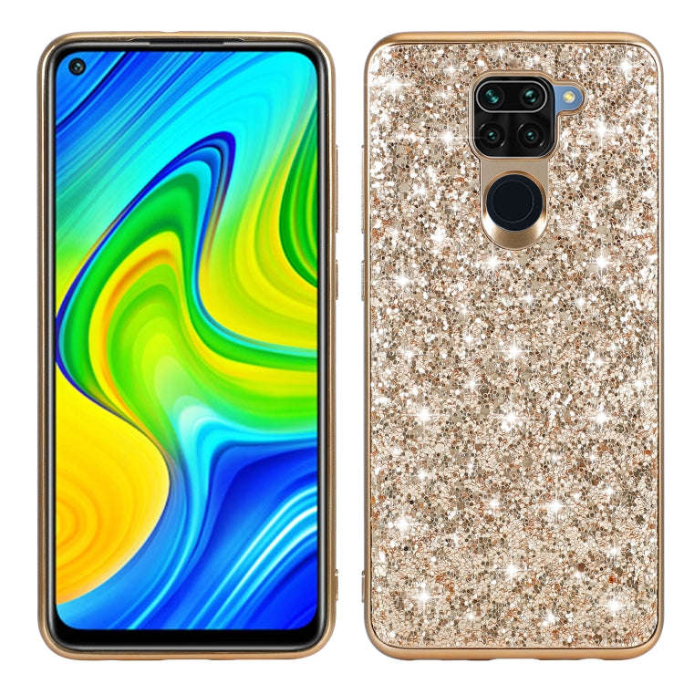 For Xiaomi Redmi Note 9 / 10X 4G Glitter Powder Shockproof TPU Protective Case(Gold)