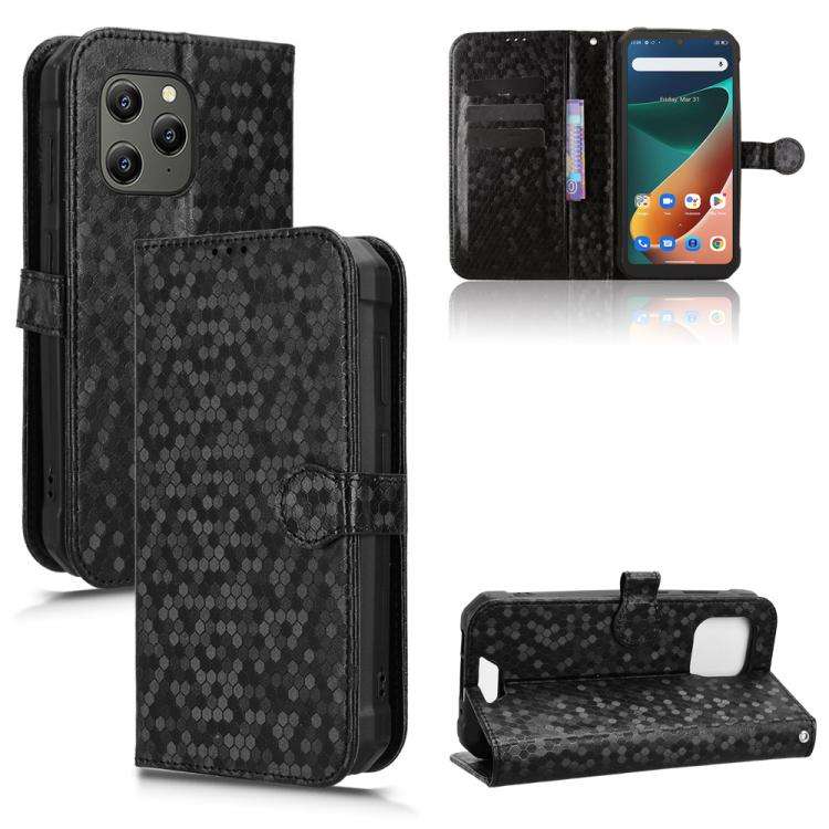 For Blackview BV5300 / BV5300 Pro Honeycomb Dot Texture Leather Phone Case(Black)