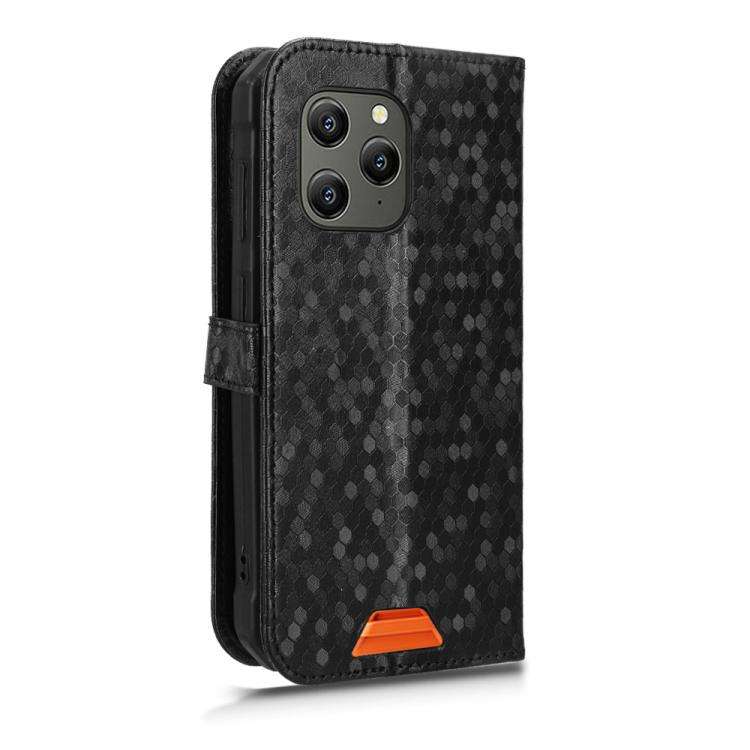 For Blackview BV5300 / BV5300 Pro Honeycomb Dot Texture Leather Phone Case(Black)
