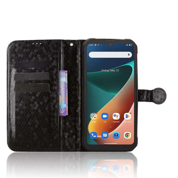 For Blackview BV5300 / BV5300 Pro Honeycomb Dot Texture Leather Phone Case(Black)