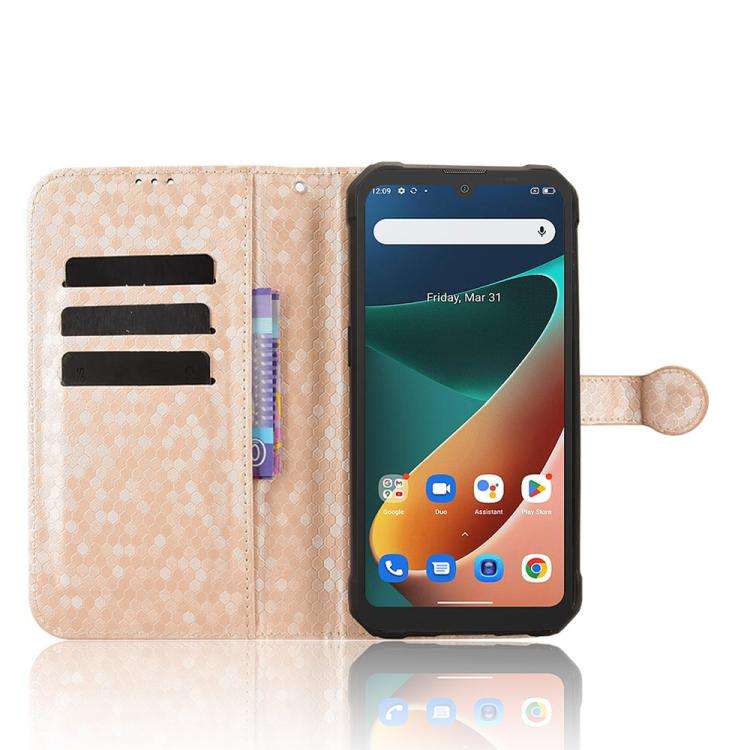 For Blackview BV5300 / BV5300 Pro Honeycomb Dot Texture Leather Phone Case(Gold)