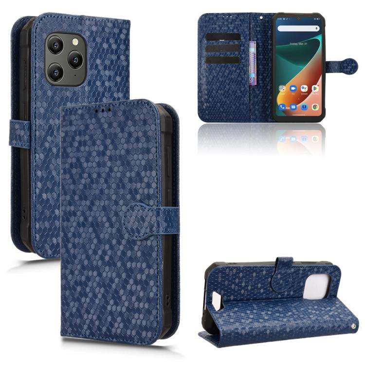 For Blackview BV5300 / BV5300 Pro Honeycomb Dot Texture Leather Phone Case(Blue)