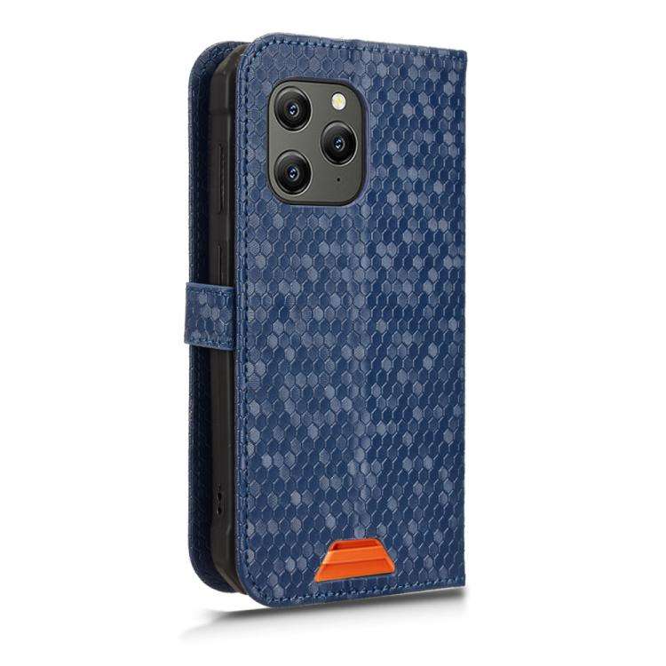 For Blackview BV5300 / BV5300 Pro Honeycomb Dot Texture Leather Phone Case(Blue)