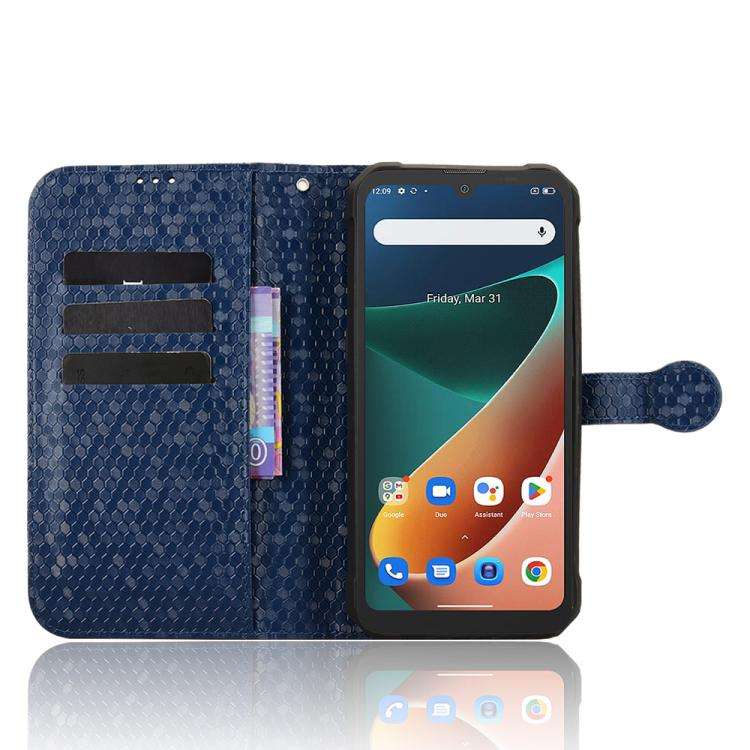 For Blackview BV5300 / BV5300 Pro Honeycomb Dot Texture Leather Phone Case(Blue)