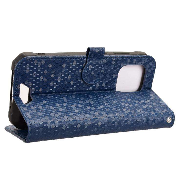 For Blackview BV5300 / BV5300 Pro Honeycomb Dot Texture Leather Phone Case(Blue)