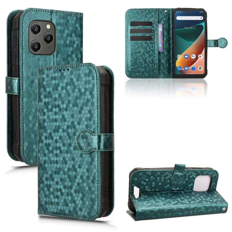 For Blackview BV5300 / BV5300 Pro Honeycomb Dot Texture Leather Phone Case(Green)