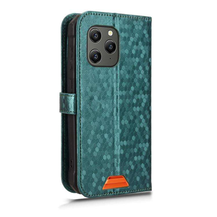 For Blackview BV5300 / BV5300 Pro Honeycomb Dot Texture Leather Phone Case(Green)
