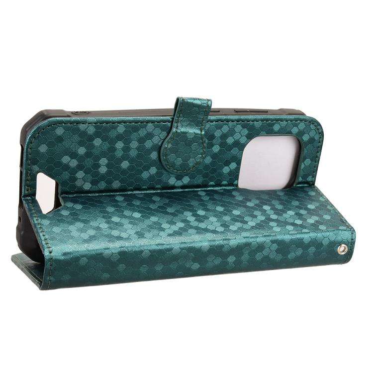 For Blackview BV5300 / BV5300 Pro Honeycomb Dot Texture Leather Phone Case(Green)