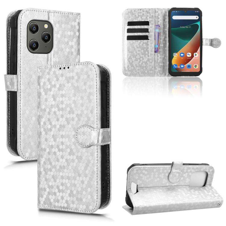 For Blackview BV5300 / BV5300 Pro Honeycomb Dot Texture Leather Phone Case(Silver)