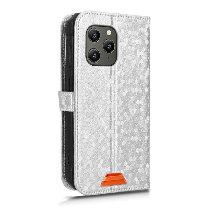 For Blackview BV5300 / BV5300 Pro Honeycomb Dot Texture Leather Phone Case(Silver)