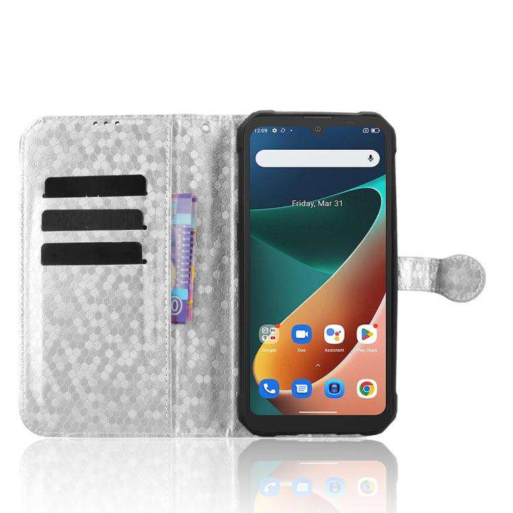 For Blackview BV5300 / BV5300 Pro Honeycomb Dot Texture Leather Phone Case(Silver)