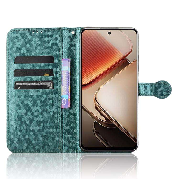 For Oukitel C58 / C58 Pro Honeycomb Dot Texture Leather Phone Case(Green)