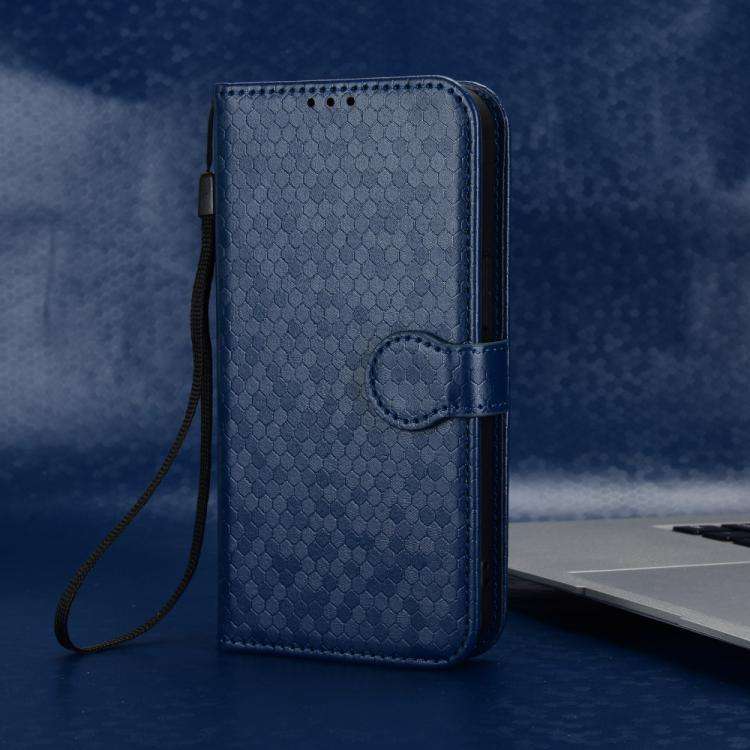 For Oukitel C1 / C1 Pro Honeycomb Dot Texture Leather Phone Case(Blue)