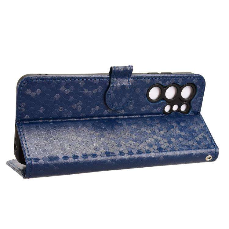 For Oukitel C1 / C1 Pro Honeycomb Dot Texture Leather Phone Case(Blue)