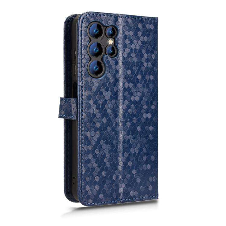 For Oukitel C61 / C61 Pro Honeycomb Dot Texture Leather Phone Case(Blue)