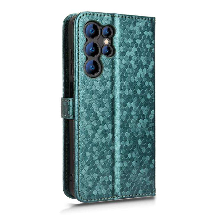 For Oukitel C61 / C61 Pro Honeycomb Dot Texture Leather Phone Case(Green)