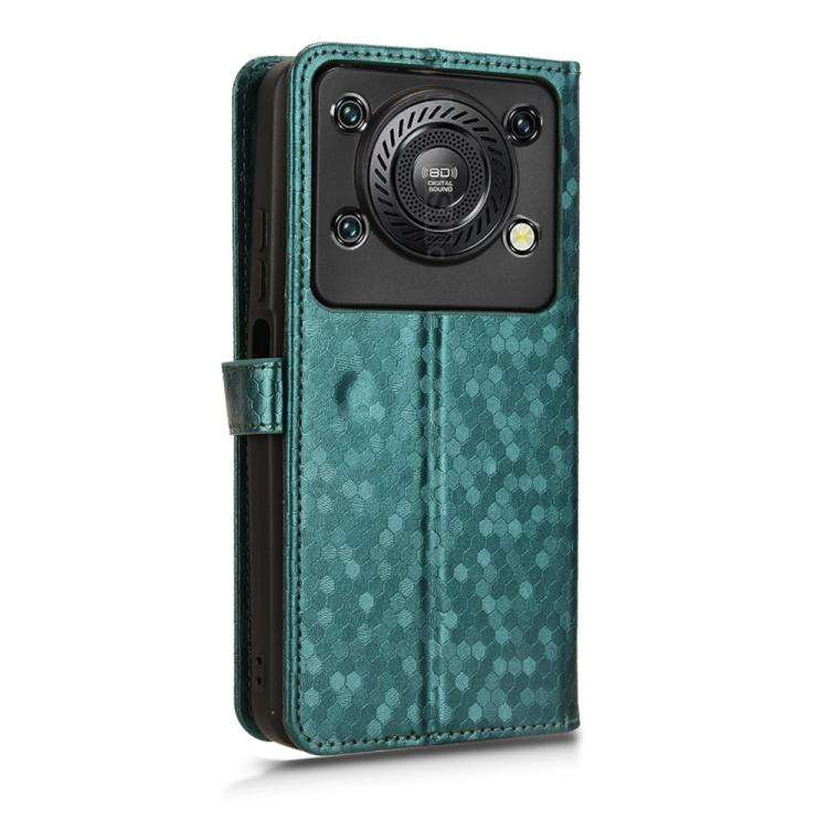 For Oukitel C60 / C60 Pro Honeycomb Dot Texture Leather Phone Case(Green)