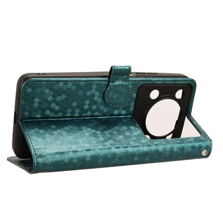 For Oukitel C60 / C60 Pro Honeycomb Dot Texture Leather Phone Case(Green)
