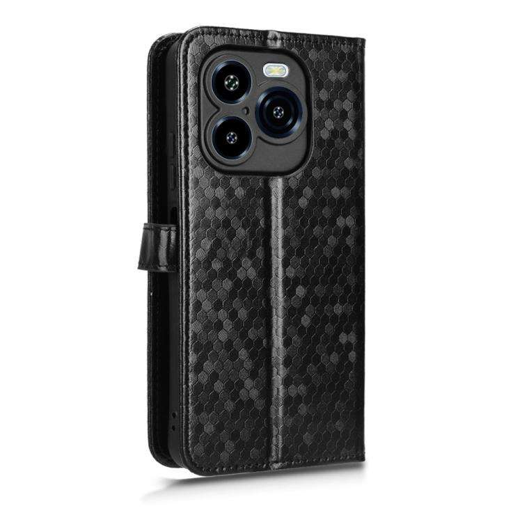 For Oukitel C65 / C65 Pro Honeycomb Dot Texture Leather Phone Case(Black)