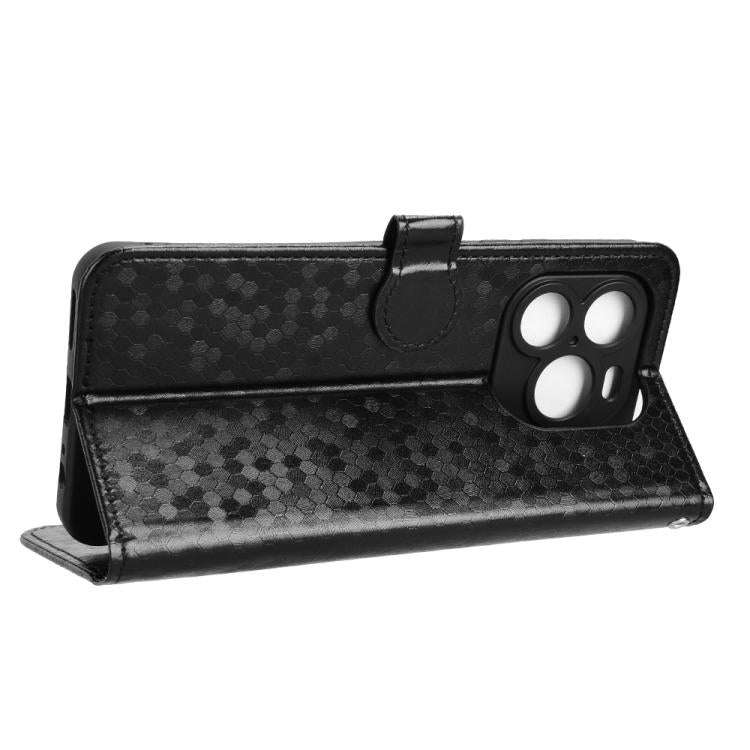 For Oukitel C65 / C65 Pro Honeycomb Dot Texture Leather Phone Case(Black)