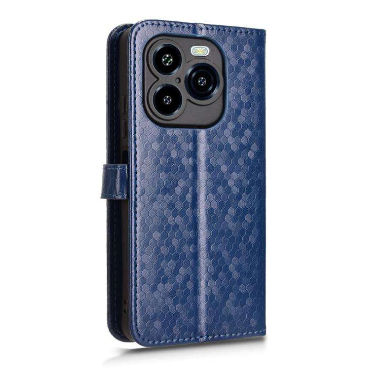 For Oukitel C65 / C65 Pro Honeycomb Dot Texture Leather Phone Case(Blue)