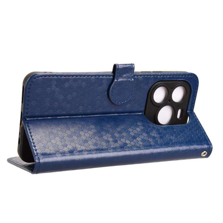 For Oukitel C65 / C65 Pro Honeycomb Dot Texture Leather Phone Case(Blue)