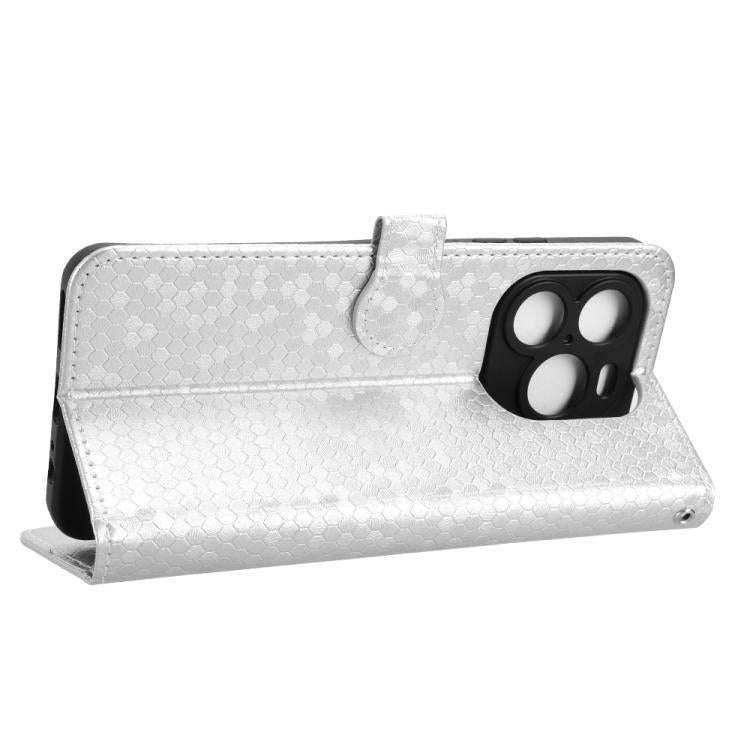 For Oukitel C65 / C65 Pro Honeycomb Dot Texture Leather Phone Case(Silver)