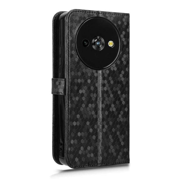 For Oukitel C59 / C59 Pro Honeycomb Dot Texture Leather Phone Case(Black)
