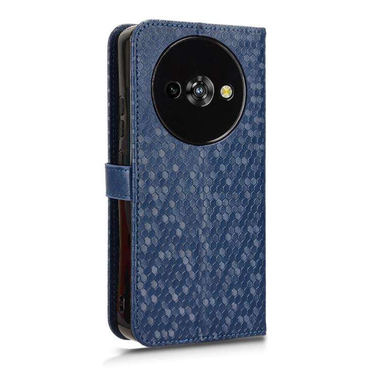 For Oukitel C59 / C59 Pro Honeycomb Dot Texture Leather Phone Case(Blue)