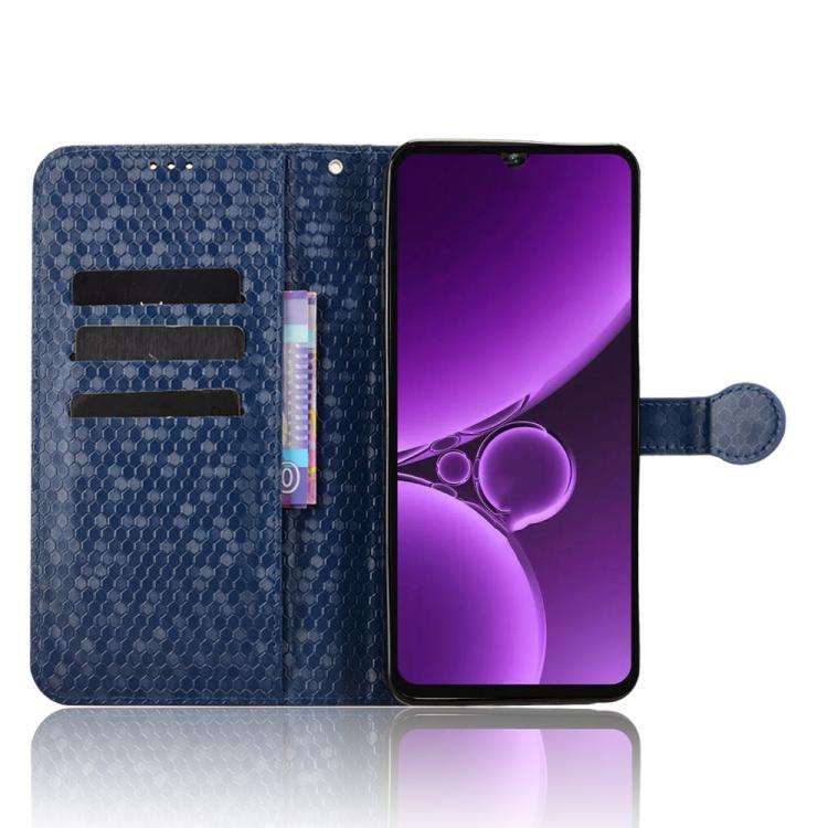 For Oukitel C59 / C59 Pro Honeycomb Dot Texture Leather Phone Case(Blue)