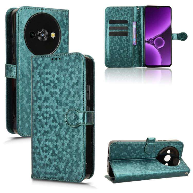 For Oukitel C59 / C59 Pro Honeycomb Dot Texture Leather Phone Case(Green)