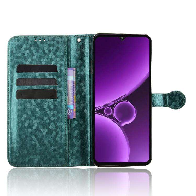For Oukitel C59 / C59 Pro Honeycomb Dot Texture Leather Phone Case(Green)