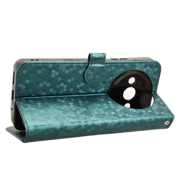 For Oukitel C59 / C59 Pro Honeycomb Dot Texture Leather Phone Case(Green)