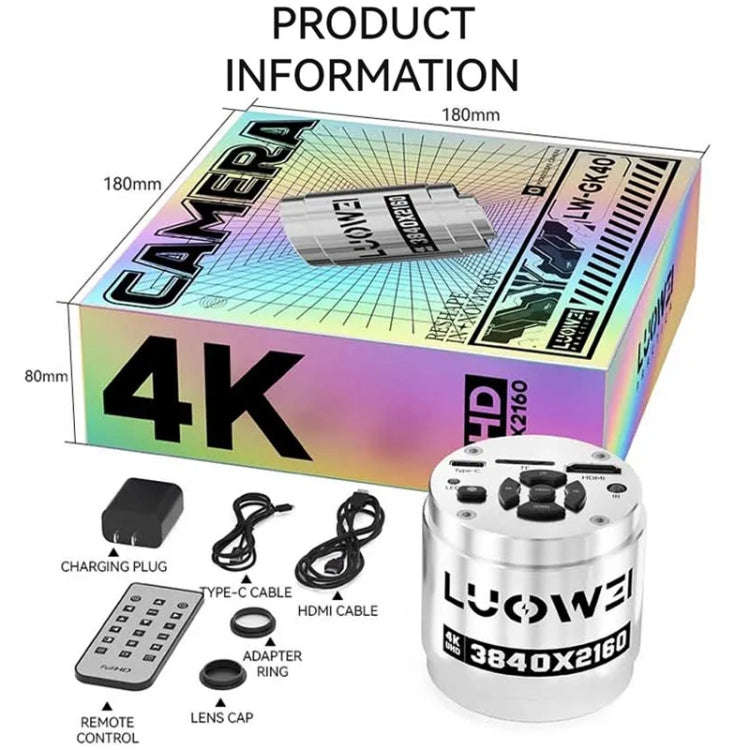 LUOWEI LW-GK40 UHD 4K Microscope Camera with 5X Digital Zoom / Custom Storage