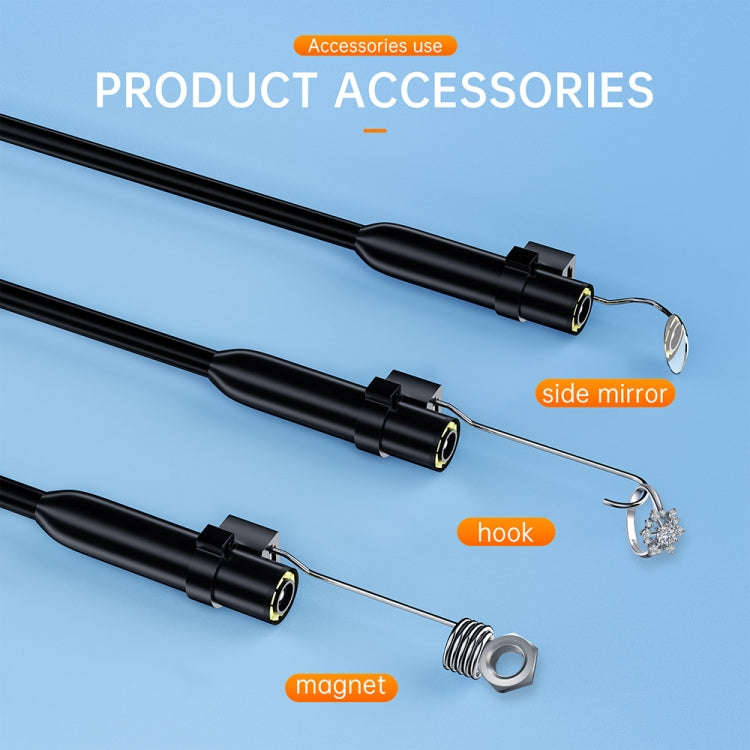 AN112 2 in 1 USB-C / Type-C + 8 Pin Interface 5.5mm HD Industry Endoscope, Length:10m Hard Tube