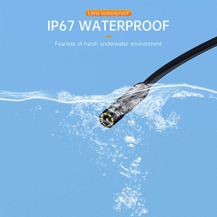 AN112 2 in 1 USB-C / Type-C + 8 Pin Interface 5.5mm HD Industry Endoscope, Length:1m Hard Tube