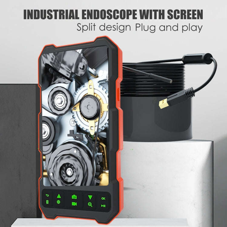 T21 4.5 inch IPS Color Screen 7.9mm Dual Camera Split Hard Cable Industrial Endoscope, Length:5m(...