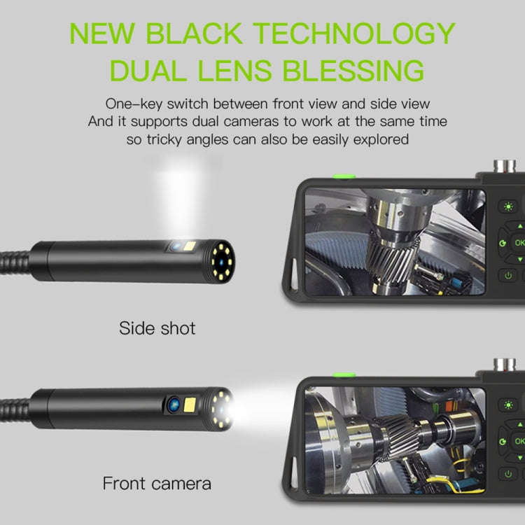 T22 4.5 inch IPS Color Screen 7.9mm Triple Camera Hard Cable Industrial Endoscope, Length:3.5m(Bl...