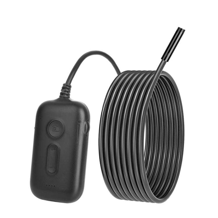 Y15 5.5mm Single Camera WiFi Connected Hard Cable HD Industrial Endoscope, Length:5m(Black)