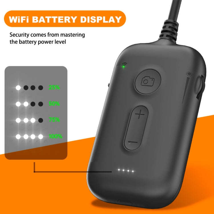 Y15 7.9mm Triple Camera WiFi Connected Hard Cable HD Industrial Endoscope, Length:3.5m(Black)