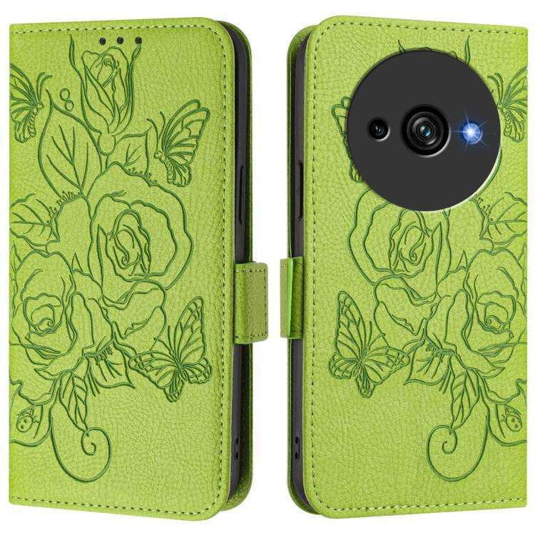 For Oukitel C59 / C59 Pro Embossed Rose RFID Anti-theft Leather Phone Case(Green)