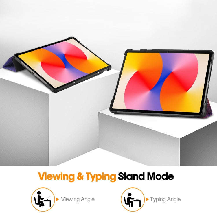 For Huawei Matepad SE 11 Painted 3-Fold Holder Smart Leather Tablet Case(Milky Way Nebula)