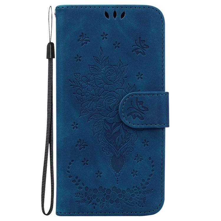 For Huawei nova 14 Ultra Butterfly Rose Embossed Leather Phone Case(Blue)