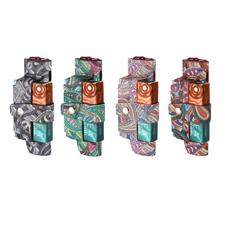 For IQOS ILUMA i ONE Electronic Cigarette Cashew Flower Portable PU Storage Bag(Purple)