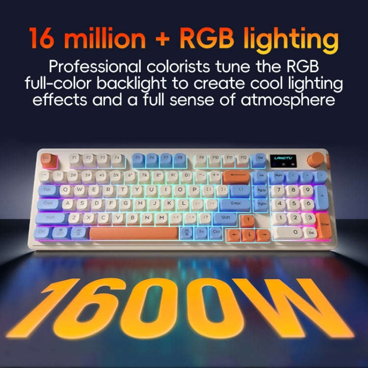LANGTU L98 Wireless RGB Tri-mode Mechanical Gaming Keyboard(Blue)