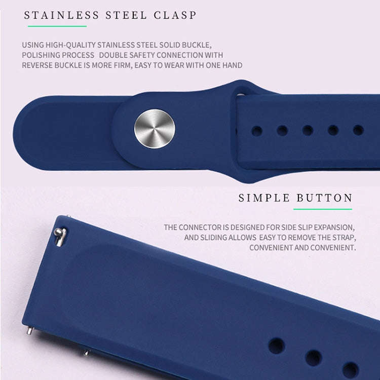 20mm For Huami Amazfit GTS Silicone Watch Band(Black)