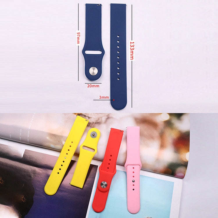 20mm For Huami Amazfit GTS Silicone Watch Band(Black)