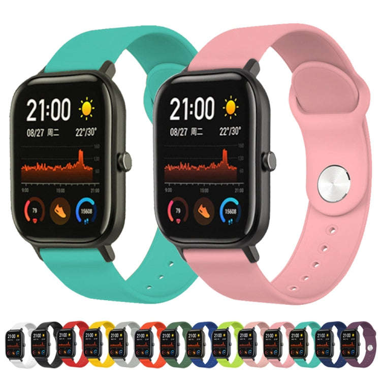 20mm For Huami Amazfit GTS Silicone Watch Band(Black)