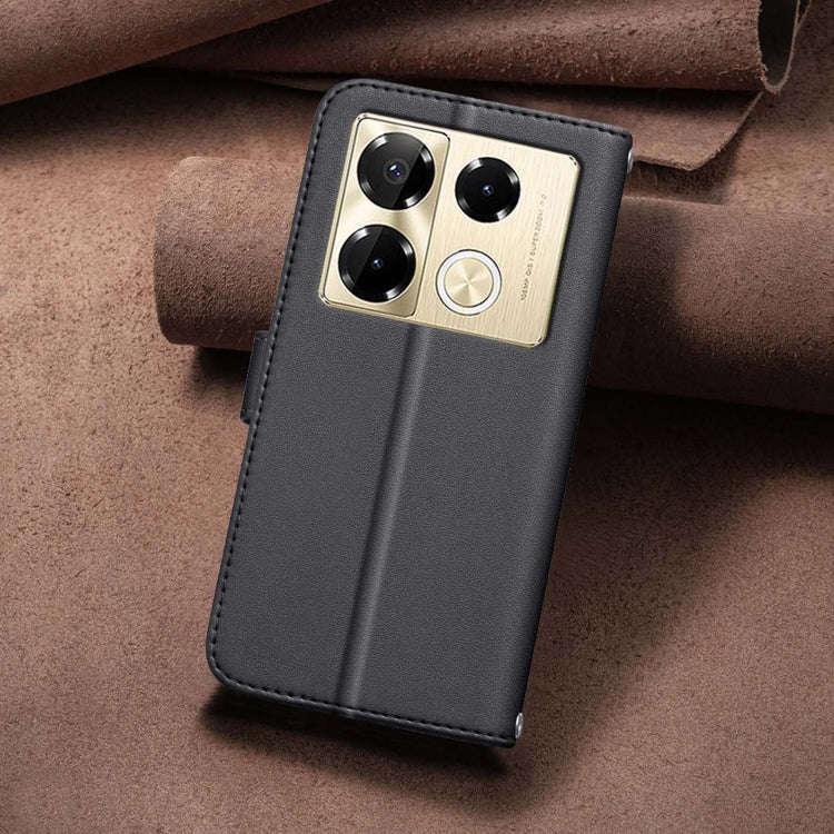 For Infinix Note 40 Pro 5G / 4G Square Texture Leather Phone Case(Black)